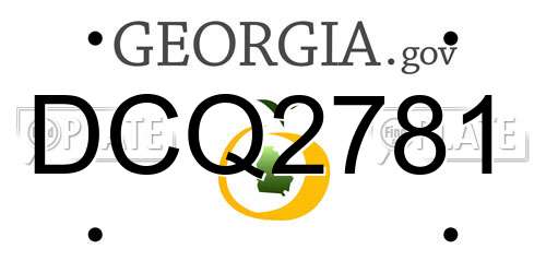 DCQ2781 Georgia License Plate