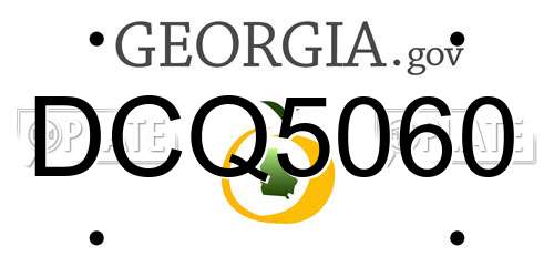 DCQ5060 Georgia License Plate