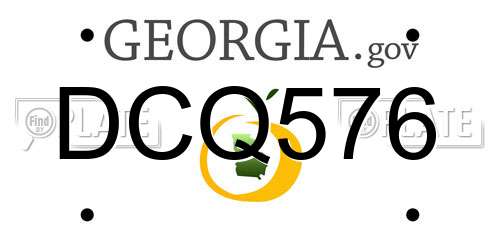 DCQ576 Georgia License Plate