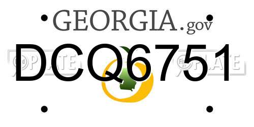 DCQ6751 Georgia License Plate