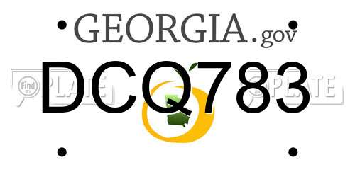 DCQ783 Georgia License Plate