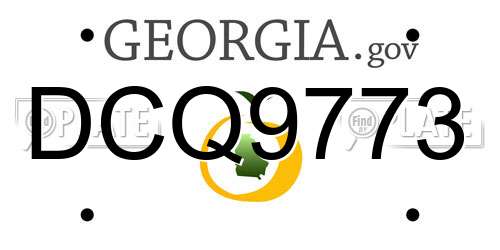 DCQ9773 Georgia License Plate