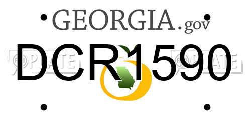 DCR1590 Georgia License Plate