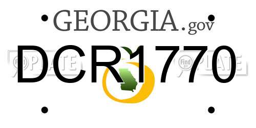 DCR1770 Georgia License Plate