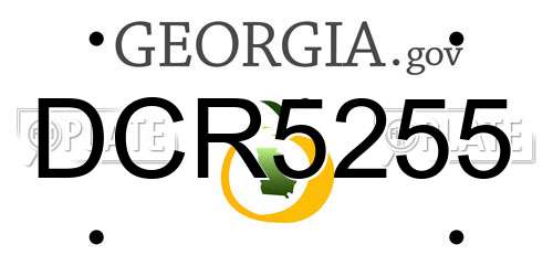 DCR5255 Georgia License Plate