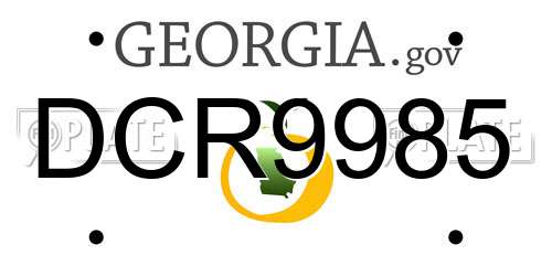 DCR9985 Georgia License Plate