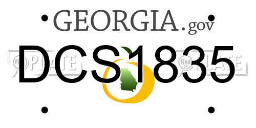 DCS1835 Georgia License Plate