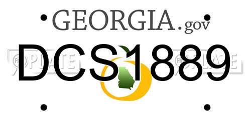 DCS1889 Georgia License Plate