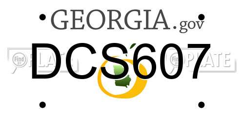 DCS607 Georgia License Plate