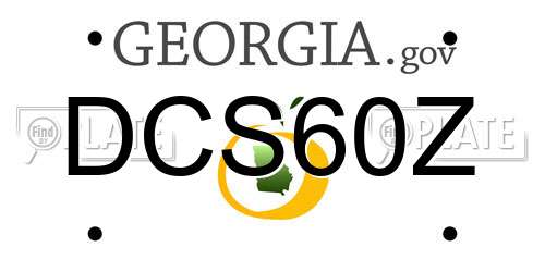 DCS60Z Georgia License Plate