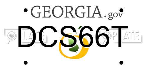 DCS66T Georgia License Plate