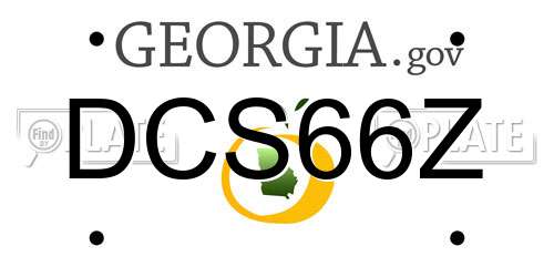 DCS66Z Georgia License Plate