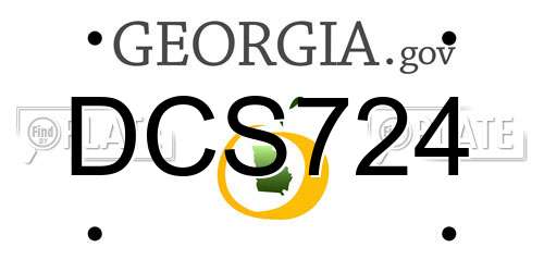 DCS724 Georgia License Plate