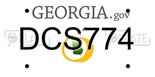 DCS774 Georgia License Plate