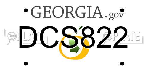 DCS822 Georgia License Plate