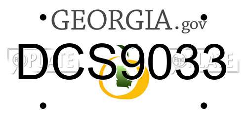 DCS9033 Georgia License Plate