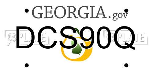 DCS90Q Georgia License Plate