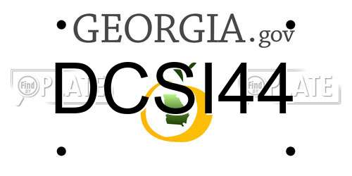 DCSI44 Georgia License Plate