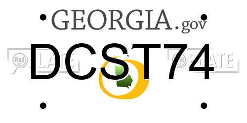 DCST74 Georgia License Plate
