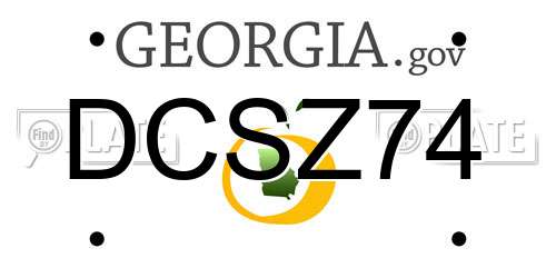 DCSZ74 Georgia License Plate
