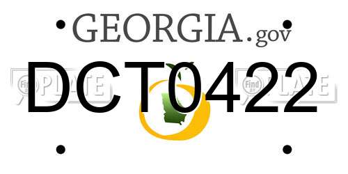 DCT0422 Georgia License Plate