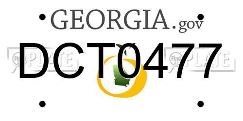 DCT0477 Georgia License Plate
