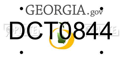 DCT0844 Georgia License Plate