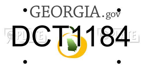 DCT1184 Georgia License Plate