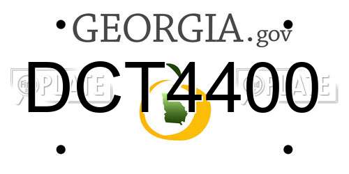 DCT4400 Georgia License Plate