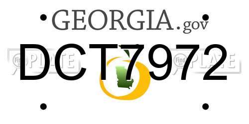 DCT7972 Georgia License Plate