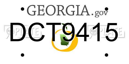 DCT9415 Georgia License Plate