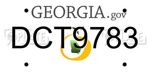 DCT9783 Georgia License Plate
