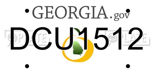 DCU1512 Georgia License Plate