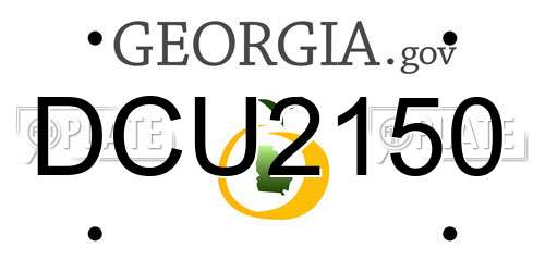 DCU2150 Georgia License Plate
