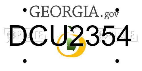 DCU2354 Georgia License Plate