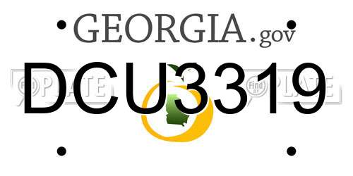 DCU3319 Georgia License Plate