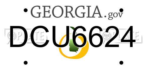 DCU6624 Georgia License Plate