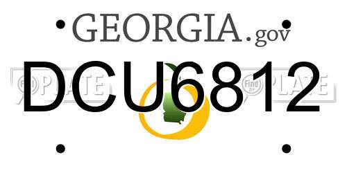 DCU6812 Georgia License Plate