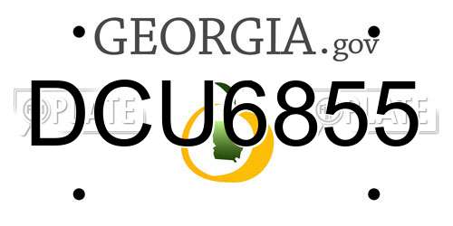 DCU6855 Georgia License Plate
