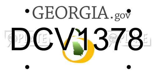 DCV1378 Georgia License Plate
