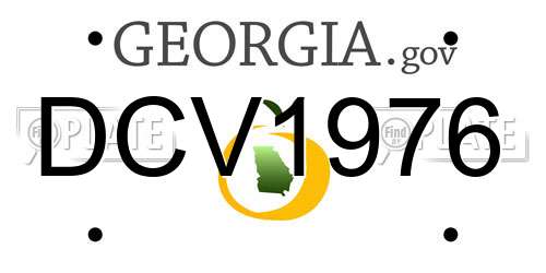 DCV1976 Georgia License Plate