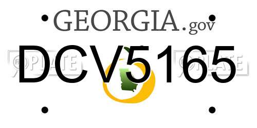 DCV5165 Georgia License Plate