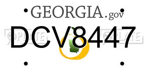 DCV8447 Georgia License Plate