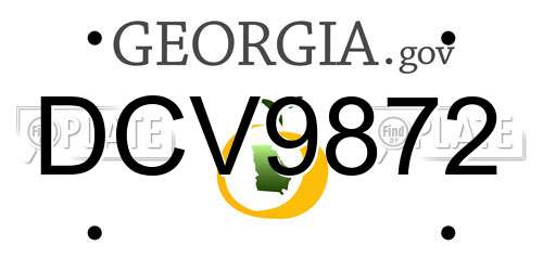 DCV9872 Georgia License Plate