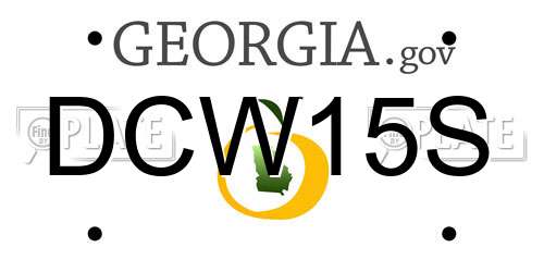 DCW15S Georgia License Plate