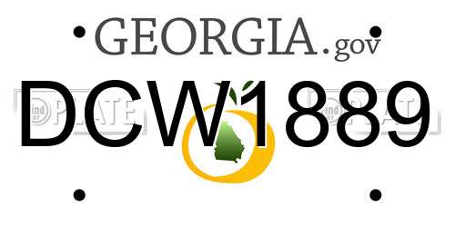 DCW1889 Georgia License Plate