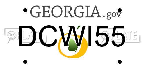 DCWI55 Georgia License Plate