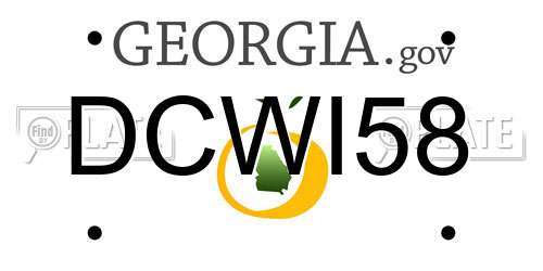 DCWI58 Georgia License Plate