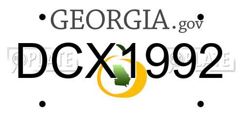 DCX1992 Georgia License Plate