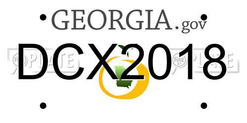 DCX2018 Georgia License Plate